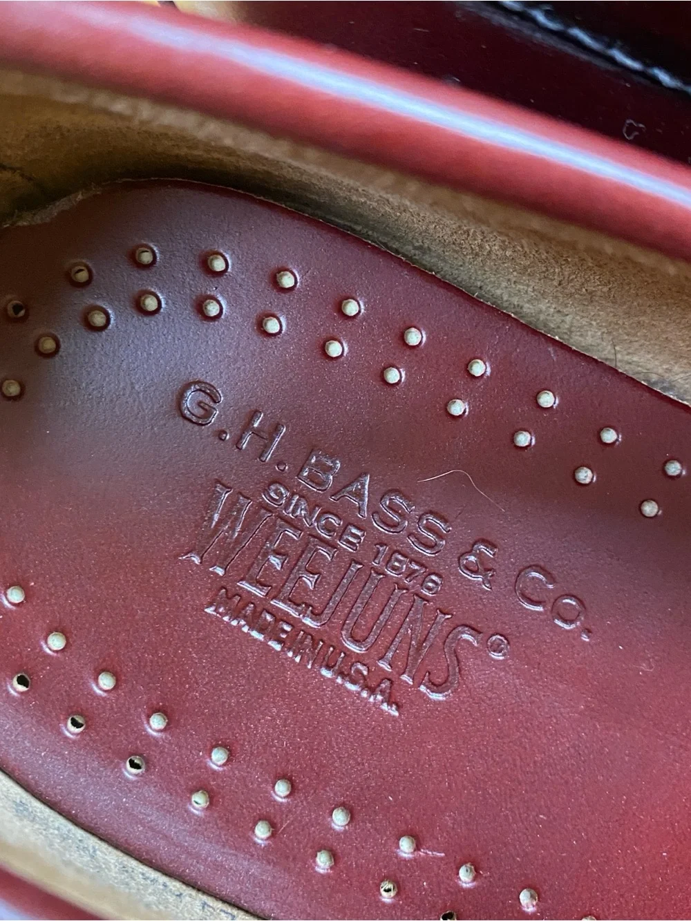 GH Bass Weejuns Penny Loafers burgundy leather Mens size 10.5 C oxblood